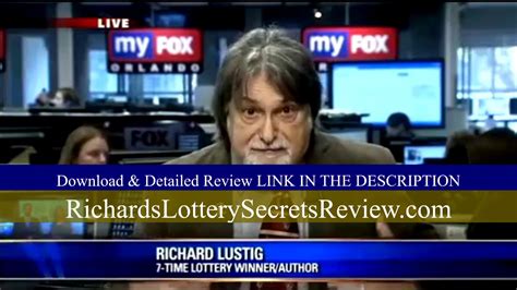 richard lustig lottery secrets|Richard Lustig: The Life and Work of the 7.